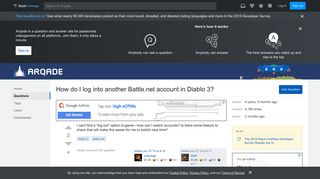 
                            10. How do I log into another Battle.net account in Diablo 3? - Arqade