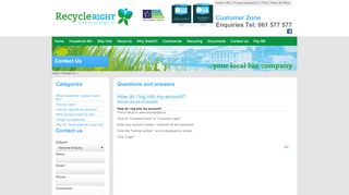 
                            4. How do I log into my account? - Recycle Right - Bin Collection Servcie ...
