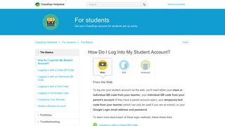 
                            5. How Do I Log Into My Student Account? – ClassDojo Helpdesk
