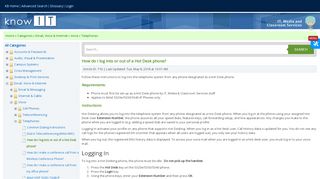 
                            13. How do I log into or out of a Hot Desk phone?