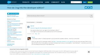 
                            3. How do I log into the developer edition? - Salesforce Developer ...