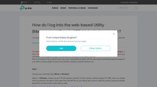 
                            1. How do I log into the web-based Utility (Management Page) ...