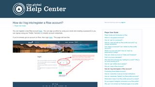 
                            11. How do I log into/register a Rise account? – rise.global Help Center