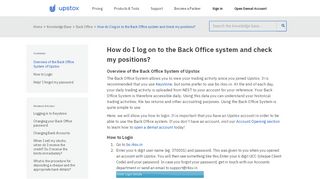 
                            3. How do I log on to the Back Office system and check my ... - Upstox