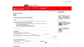 
                            12. How do I log out of Online Banking? - Santander Bank