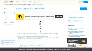 
                            6. How do I login a user with devise? - Stack Overflow