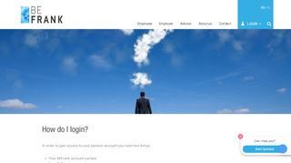 
                            2. How do I login? - BeFrank.com