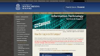 
                            12. How do I Login in to OU Campus? - USCB