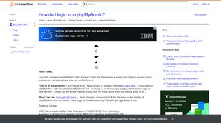 
                            6. How do I login in to phpMyAdmin? - Stack Overflow