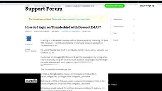 
                            4. How do I login on Thunderbird with Dovecot IMAP? - Mozilla Support