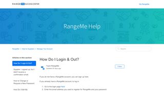 
                            3. How Do I Login & Out? – RangeMe