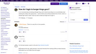 
                            7. how do i login to burger kings guru? | Yahoo Answers