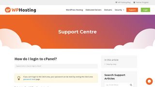
                            10. How do I login to cPanel? - WP Hosting | WordPress Hosting Australia