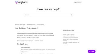
                            5. How do I login to my account? – Anghami Help Center
