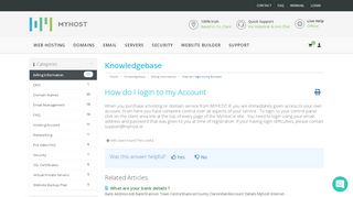 
                            3. How do I login to my Account - Knowledgebase - Myhost.ie