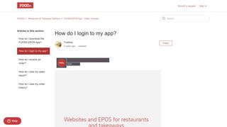 
                            10. How do I login to my app? – FOODit