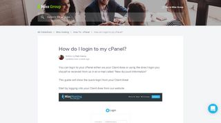 
                            4. How do I login to my cPanel? | Miss Group Help Center - Miss Hosting