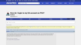 
                            11. How do I login to my EA account on PS4? - Anthem Message Board ...