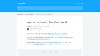 
                            4. How do I login to my Travefy account? | Travefy Help Center