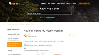 
                            11. How do I login to my Weebly website? – Rebel.com Help Center