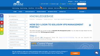 
                            8. How do I login to SolusVM VPS Management portal ...