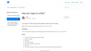 
                            5. How do I login to uTalk? – uTalk