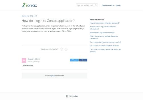 
                            7. How do I login to Zoniac application? - Zoniac Issue Tracker - Zoniac Inc