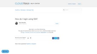 
                            2. How do I login using SSH? – CloudTrax