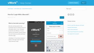 
                            4. How Do I Login With a Barcode? – vWork Support