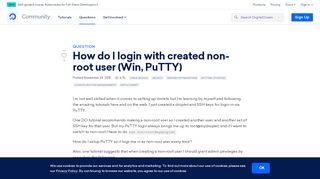 
                            10. How do I login with created non-root user (Win, PuTTY) | DigitalOcean