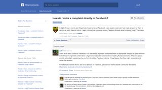 
                            5. How do I make a complaint directly to Facebook? | Facebook Help ...