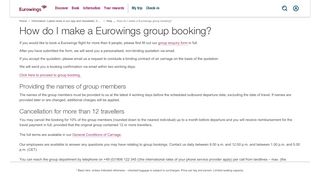 
                            10. How do I make a Eurowings group booking?