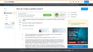 
                            5. How do I make a splash screen? - Stack Overflow