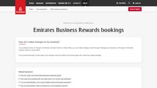 
                            9. How do I make changes to my booking? | Emirates Business Rewards ...