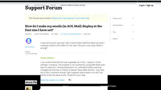 
                            8. How do I make my emails (in AOL Mail) display at the font size I ...