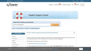 
                            8. How do I make my payment through Eurobank web-banking? - Papaki