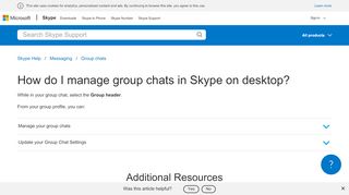 
                            4. How do I manage group chats in Skype on desktop? | Skype Support