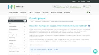 
                            7. How do I manage or access my domain name and ... - Myhost.ie