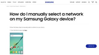 
                            11. How do I manually select a network on my Samsung Galaxy device ...
