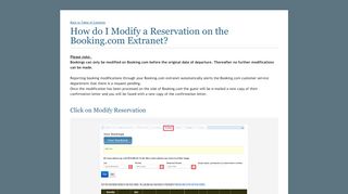 
                            7. How do I Modify a Reservation on the Booking.com Extranet?