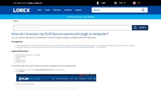 
                            2. How do I monitor my FLIR Secure camera through a computer? | FLIR ...