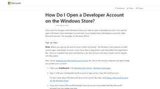 
                            9. How Do I Open a Developer Account on the Windows Store ...
