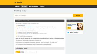 
                            6. How do I open an account? - Betfair