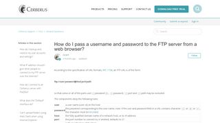 
                            8. How do I pass a username and password to the FTP server from a ...