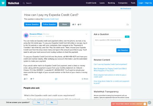 
                            7. How do I pay my Expedia credit card? - WalletHub