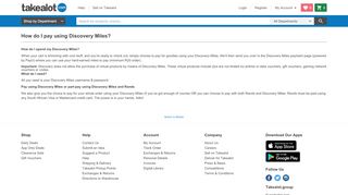 
                            9. How do I pay using Discovery Miles? « Takealot.com