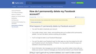 
                            4. How do I permanently delete my Facebook account? | Facebook ...