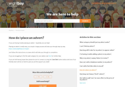 
                            13. How do I place an advert? – Wightbay