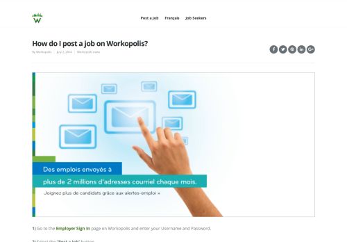 
                            2. How do I post a job on Workopolis? - Workopolis Hiring