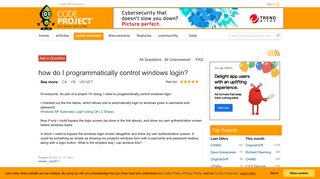 
                            6. how do I programmatically control windows login? - CodeProject